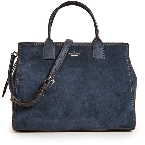 Kate Spade Navy Suede Finish - Picture 1 of 7